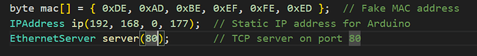 following example