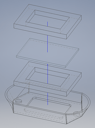 figure 1 - monitoring glass assembly
